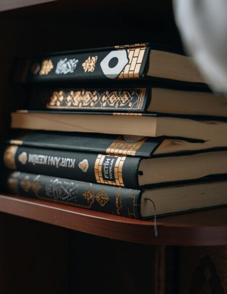 books on a table