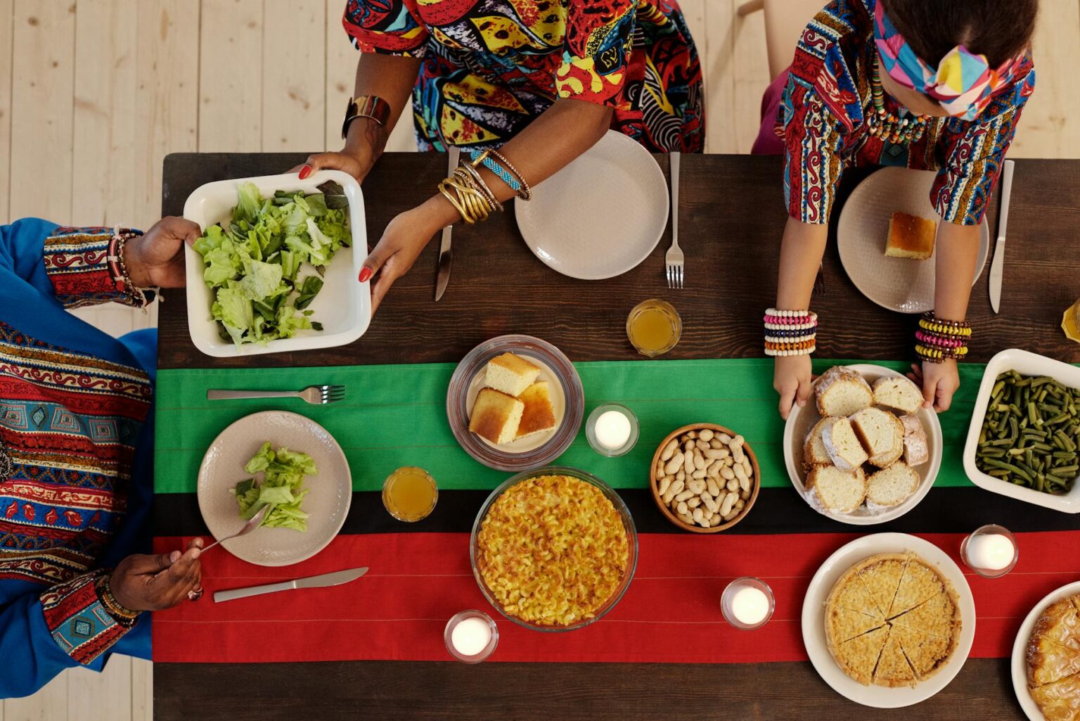 photo of people having feast