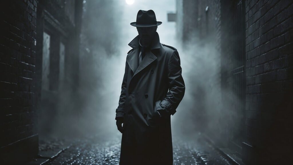 ai generated, spy, detective, agent, gangster, crime, surveillance, mafia, police, secret, man, movies, investigation, hat, security, cop, espionage